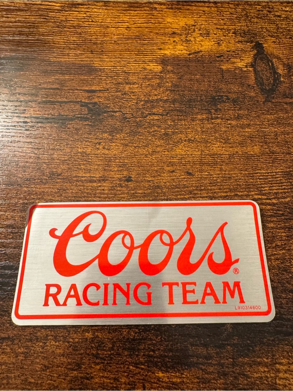 Vintage Coors Racing Team Silver Sticker